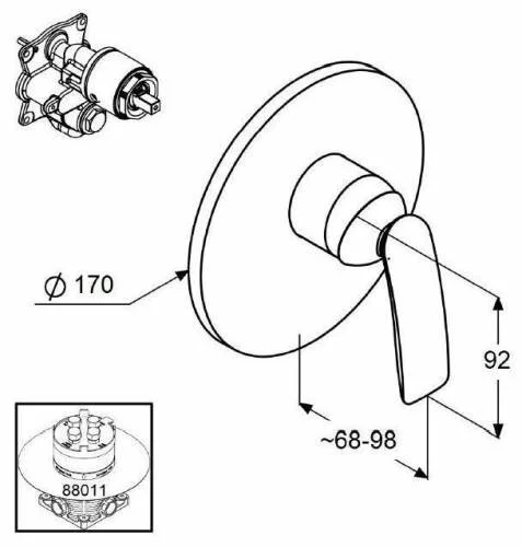Смеситель для душа Kludi Balance белый/хром 526559175 (детальная фотография), для душа