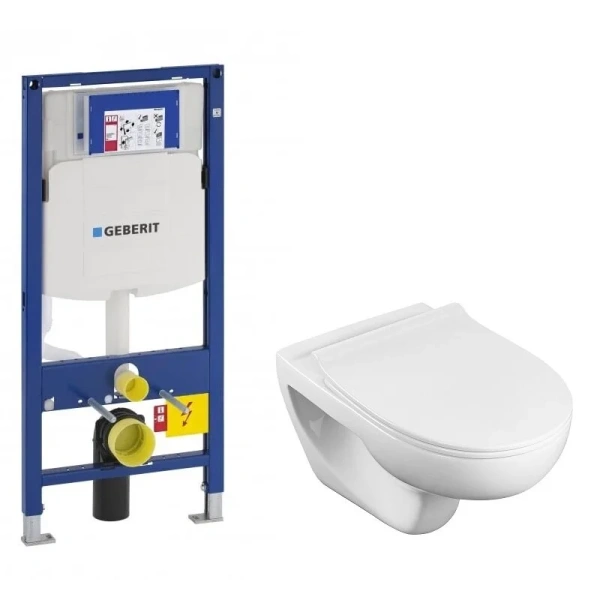 Унитаз с инсталляцией Roca Victoria безободковый с крышкой 346393+ZRU80139+111.300 (детальная фотография)