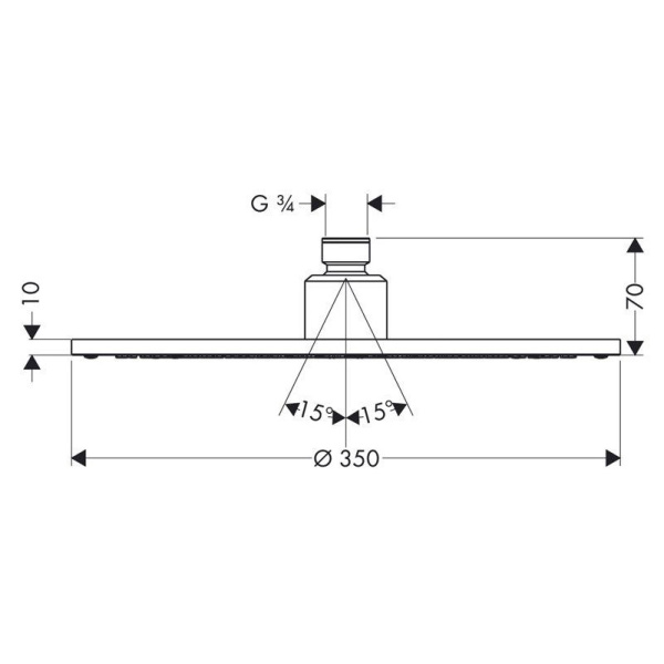 Схема (детальная фотография), верхние души