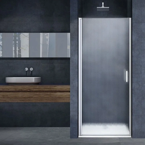 Душевая дверь в нишу Vincea Alpha 85 см стекло текстурное - фото 1