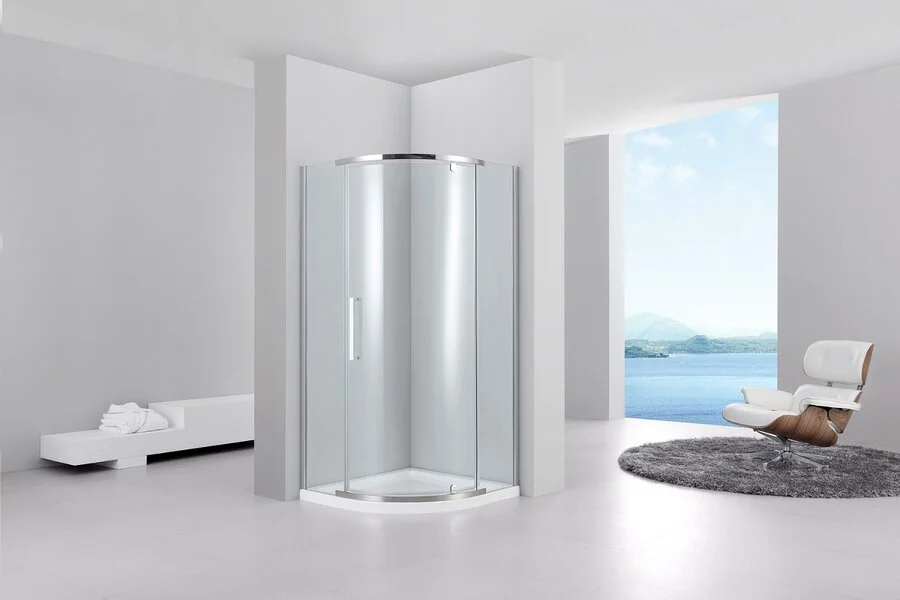 Душевой уголок Black&White Stellar Wind 90x90 см профиль хром, стекло прозрачное 3019090 (детальная фотография), современные, hi-tech