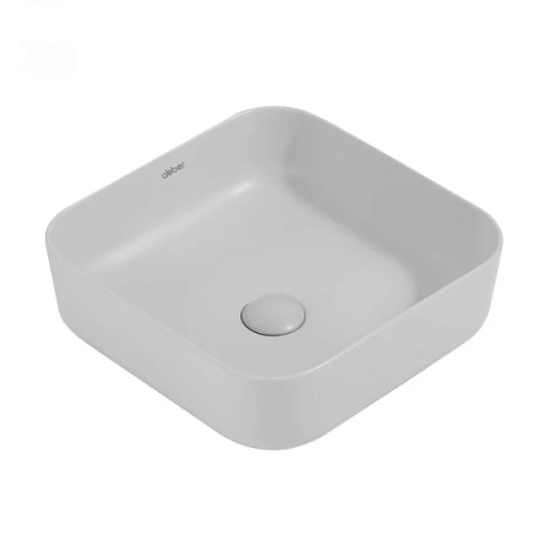 Раковина Abber Rechteck 38,5 см светло-серая матовая - фото 8