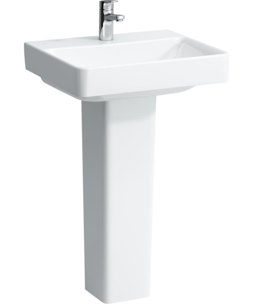 Раковина Laufen Pro S 55 см с 1 отверстием для смесителя, без отверстия перелива 8.1096.2.000.111.1 (детальная фотография), белые