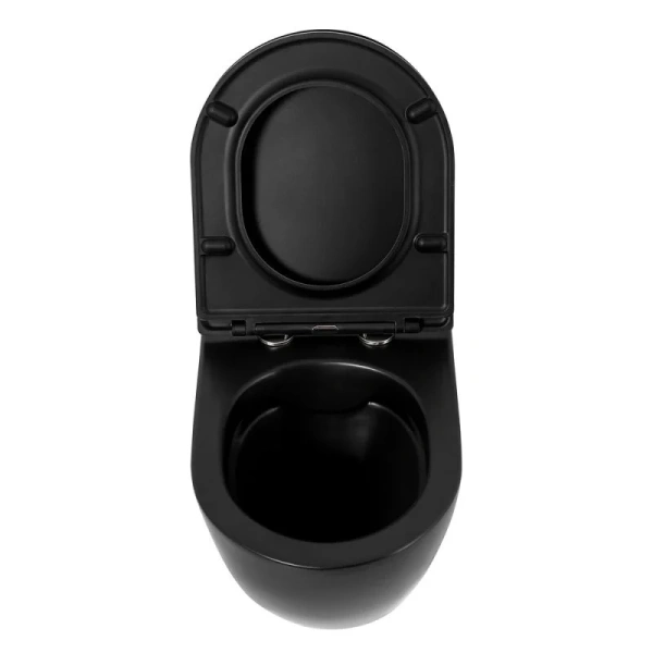 Унитаз с инсталляцией BelBagno Colorato с черной клавишей BB062CHR-MB/BB062SC-MB/BB002-80/BB007-PR-NERO.M (детальная фотография), с инсталляцией index_1