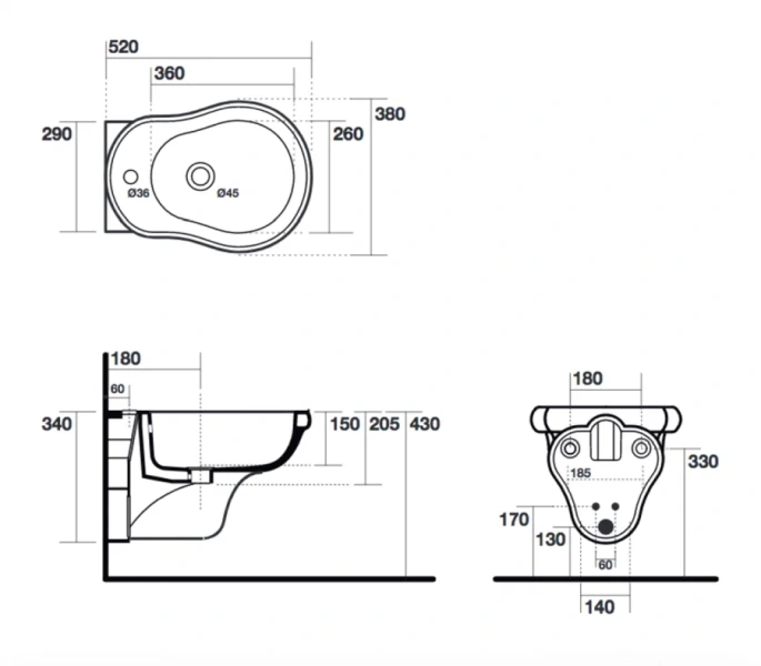 Биде подвесное Migliore Bella белая керамика 20595 (детальная фотография), классические, ретро, декорированные