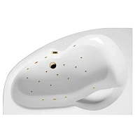 Ванна гидромассажная Excellent Newa Relax 160 x 95 см, левая, белый/золото, WAEX.NEL16.RELAX.GL