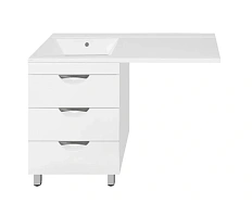 Тумба под раковину напольная Style Line Жасмин 58 см белая