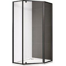 Душевой уголок Cezares Eco 90х90 см стекло прозрачное профиль черный