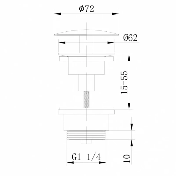 Донный клапан Abber розовое золото AF0012RG (детальная фотография), в наличии
