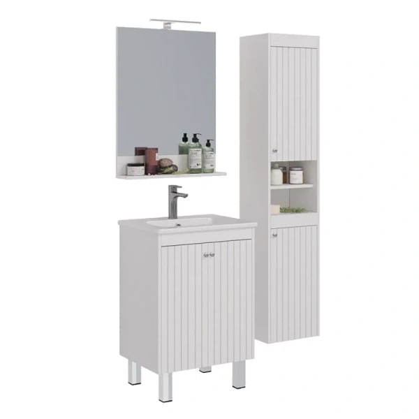 Шкаф-пенал подвесной Lemark Romance 35 см белый глянец LM07R35P (детальная фотография), подвесные