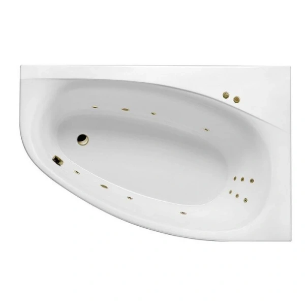 Ванна гидромассажная Excellent Kameleon Line 170 x 110 см, правая, белый/бронза, WAEX.KMP17.LINE.BR (детальная фотография)