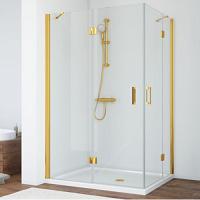 Душевой уголок профиль золотой стекло шиншилла Vegas-glass