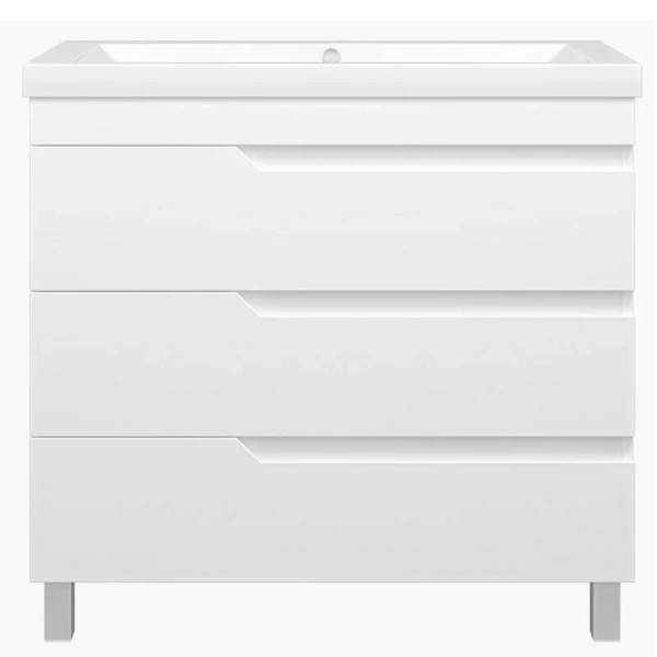 Тумба под раковину напольная Misty Софт 90 см белая П-Соф-01090-0113Я (детальная фотография)