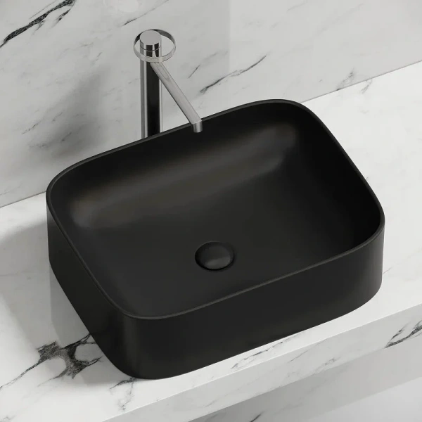 Раковина Ceramica Nova Element 50 см черная матовая CN6052MB (детальная фотография), одинарные