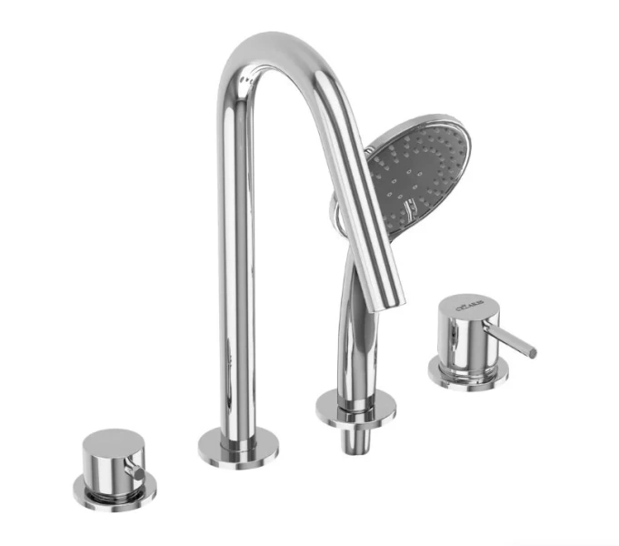 Смеситель для ванны Cezares Leaf хром LEAF-BVDM4-L-01 (детальная фотография), хром