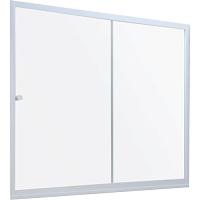 Душевая шторка на ванную профиль белый стекло прозрачное Vegas-glass