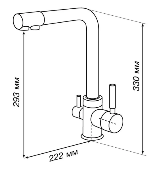 Смеситель для кухни Акватон Руан 1AX004FCXX2 с фильтром (детальная фотография), для кухни