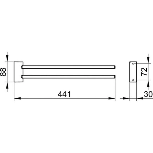 Бумагодержатель Keuco Smart.2 хром 14718010000 (детальная фотография), современные, hi-tech