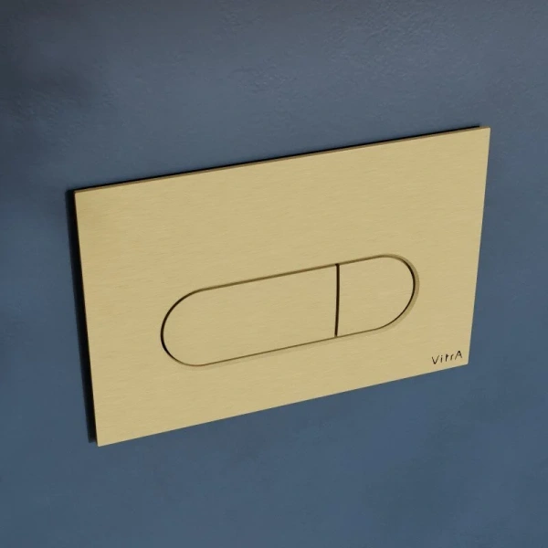Клавиша смыва VitrA Root Round шлифованное золото 740-2225 (детальная фотография), золото