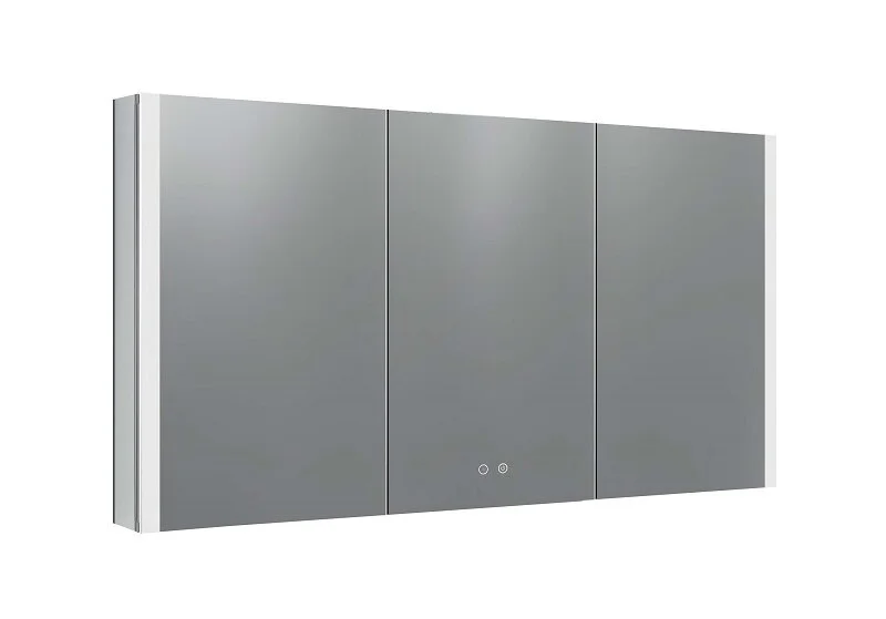 Зеркальный шкаф с подсветкой Акватек 120 см стеклянные полки AQ7129-MLC (детальная фотография), современные, hi-tech index_1