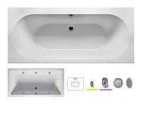 Ванна гидромассажная Riho Carolina 190 x 80 см, FLOW2
