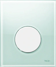Клавиша смыва для писсуара, цвет стекла зелёный, цвет кнопки белый, Tece TECEloop 9242651