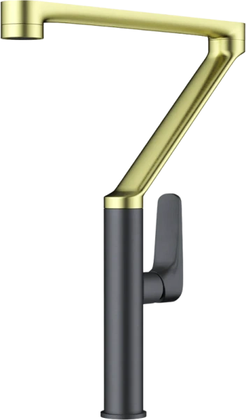 Смеситель для кухни Omoikiri Tara-LG-GM светлое золото/вороненая сталь 4994396 (детальная фотография)