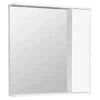 Зеркальный шкаф с подсветкой Акватон Стоун 80 см белый глянцевый
