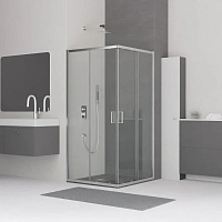 Душевой уголок RGW Classic CL-34 100х100 см профиль хром