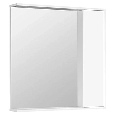 Зеркальный шкаф с подсветкой Акватон Стоун 80 см белый глянцевый
