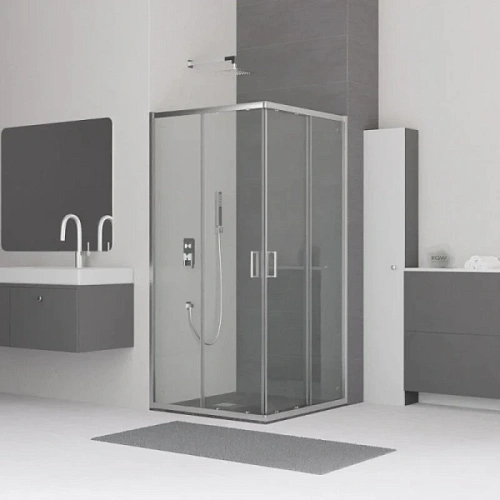 Душевой уголок RGW Classic CL-34 100х100 см профиль хром - фото 1