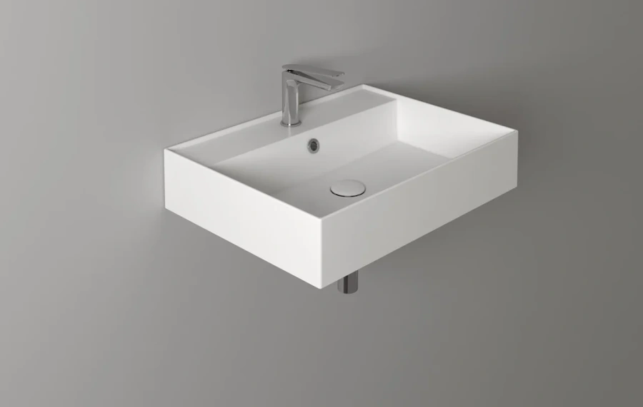 Раковина Simas Agile 61 см белая AG61 bi*1 (детальная фотография), современные, hi-tech