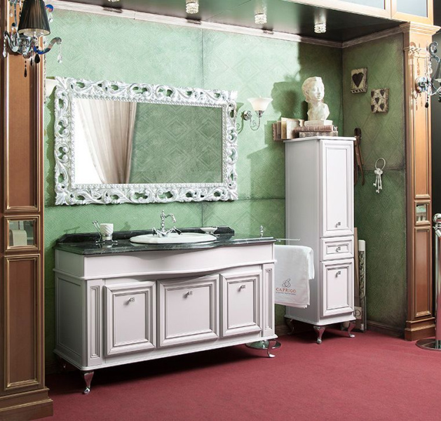 Шкаф-пенал напольный Caprigo Fresco 40 см Bianco 10650R-В016 (детальная фотография), 40 см