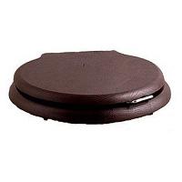 Сиденье для унитаза, массив дуба тёмного цвета, фурнитура хром, Devon&Devon