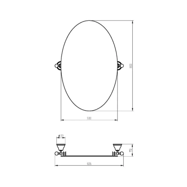 Зеркало Migliore Provance 60 см хром 17659 (детальная фотография), по запросу
