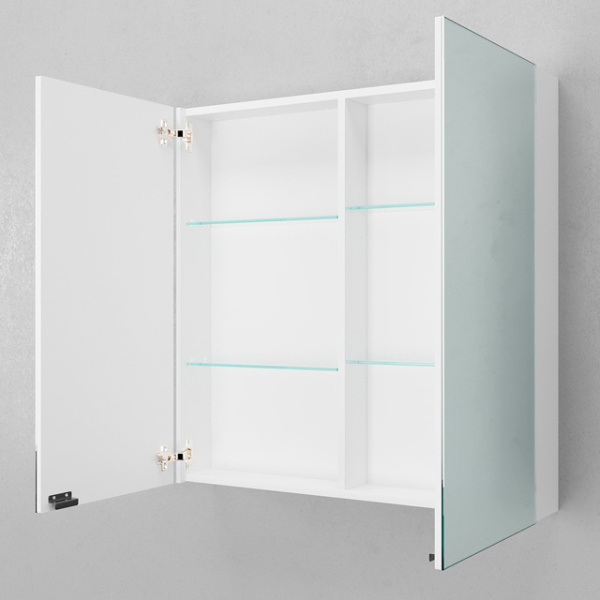 Зеркальный шкаф Velvex Klaufs 80 см белый zsKLA.80-216 (детальная фотография), 80 см