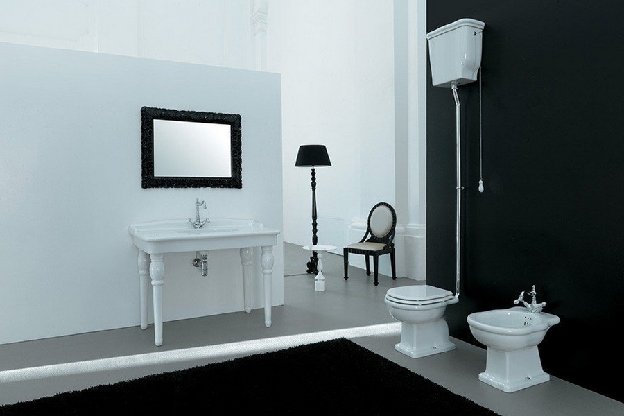 Унитаз напольный с высоким бачком ArtCeram Hermitage HEV00 круглый (детальная фотография), классические, ретро, круглые