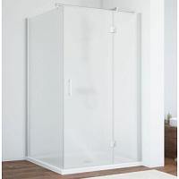 Душевой уголок профиль матовый хром стекло сатин Vegas-glass