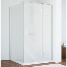 Душевой уголок профиль матовый хром стекло сатин Vegas-glass