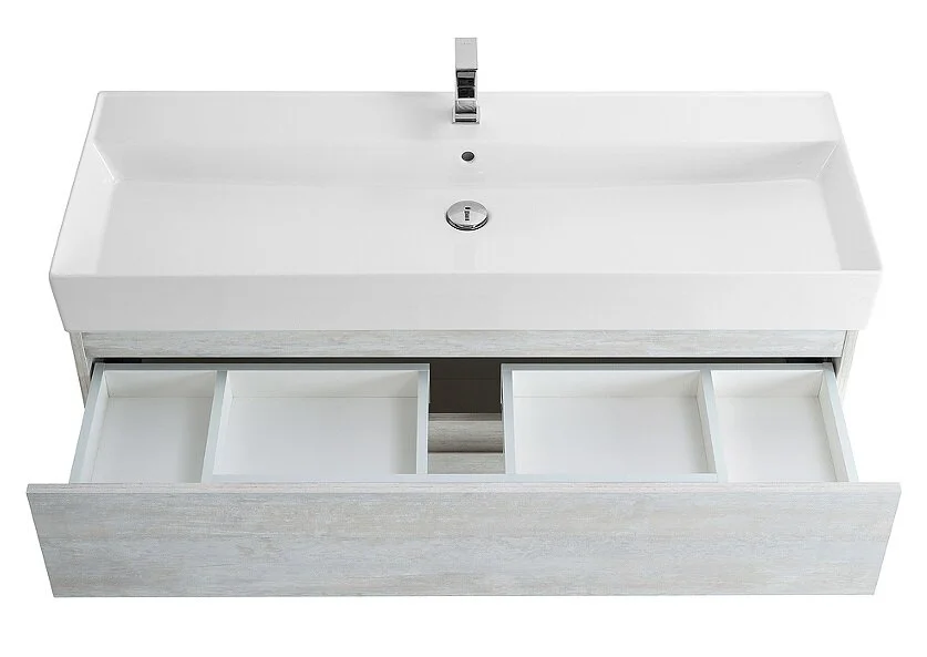 Тумба под раковину подвесная Cezares Molveno 120 см legno bianco MOLVENO 46-120-2C-SO-LB (детальная фотография), комплект (набор)