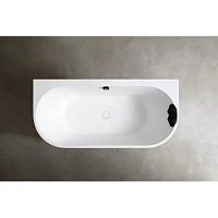 Ванна из искусственного камня Abber Leipzig 170x80 см черно-белая матовая