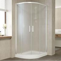 Душевой уголок профиль белый стекло сатин Vegas-glass