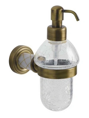 Дозатор для мыла Boheme Murano декор белый - фото 1