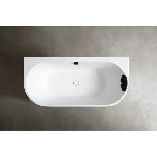 Ванна из искусственного камня Abber Leipzig 170x80 см черно-белая матовая - фото 2