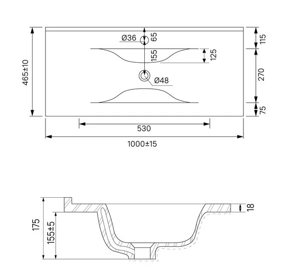 Тумба с раковиной подвесная IDDIS Bild 100 см дуб светлый BIL10V0i95K (детальная фотография), подвесная, пристенная