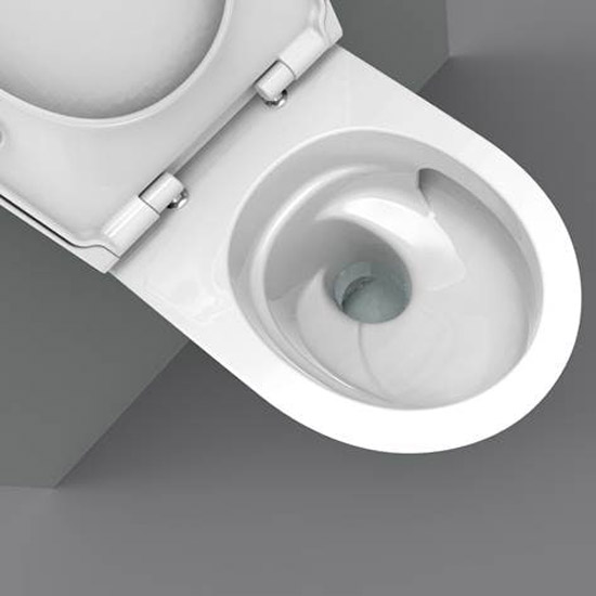 Унитаз подвесной Geberit Acanto с сиденьем микролифт 502.718.00.1 (детальная фотография), без бачка, со скрытым бачком