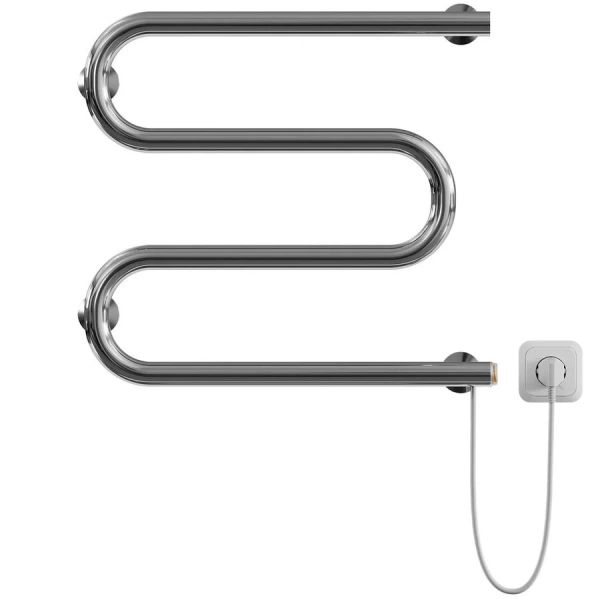 Полотенцесушитель электрический Ника Simple 50/60 см хром М 50/60 каб (детальная фотография)