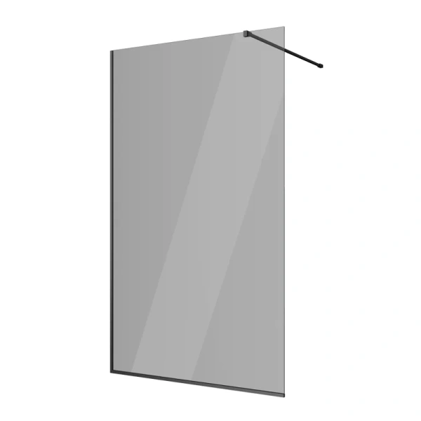 Душевая перегородка Berges Sky Black 100 см тонированное стекло, профиль черный 064014 (детальная фотография), черные