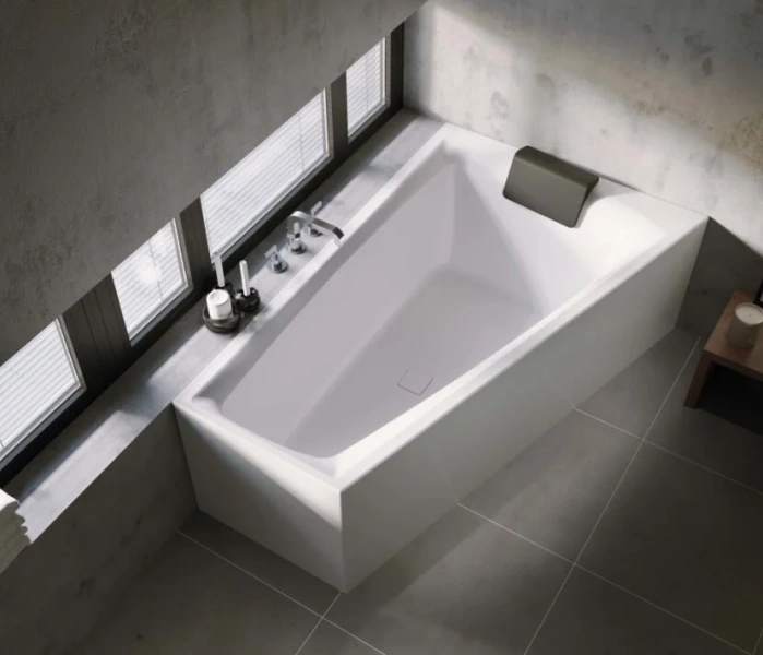 Акриловая ванна Riho Still Smart Fall Plug & Play B101015005/B102016005, 170 x 110 см, наполнение через перелив, левая/правая, цвет белый (детальная фотография), современныe, hi-tech