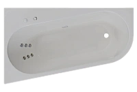 Гидромассажная ванна Радомир Вальс Прима 1-79-2-1-0-357/1-79-2-2-0-357, 170 x 100 см, L/R, рама-подставка, фронтальная панель, слив-перелив, гидромассаж Стандарт хром пневмокнопка, массаж спины, белая